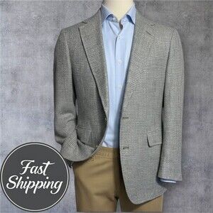 Vintage Hardwick 40R Men’s Gray Silk/Linen Blazer Sport Coat Jacket Made in USA